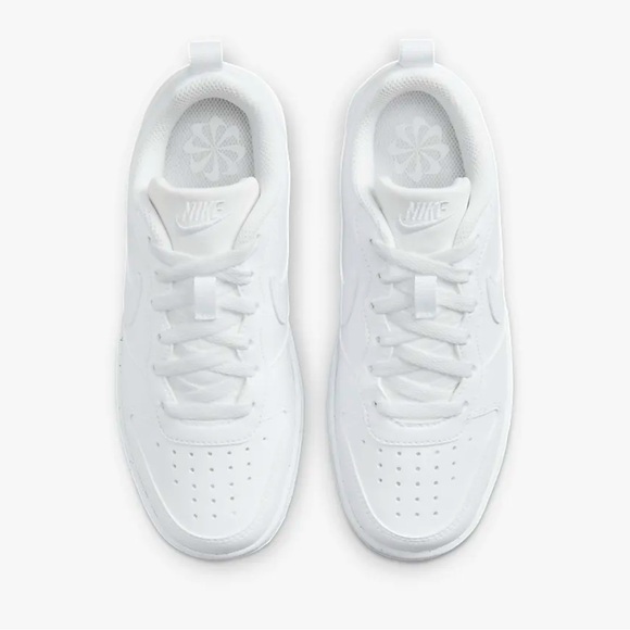 🏃🏻‍♂️ Nike Court Borough Low Recraft 5.5 big kid white tennis shoes sneakers - Picture 3 of 12